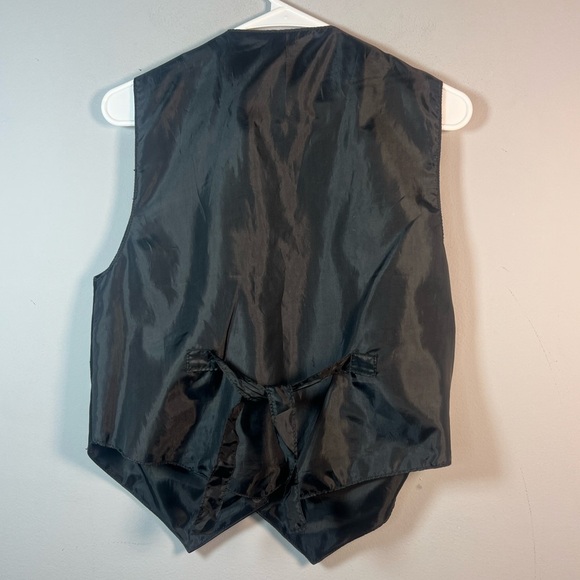 Learsi Black Suede Leather Vest with Buttons Small - Picture 2 of 7